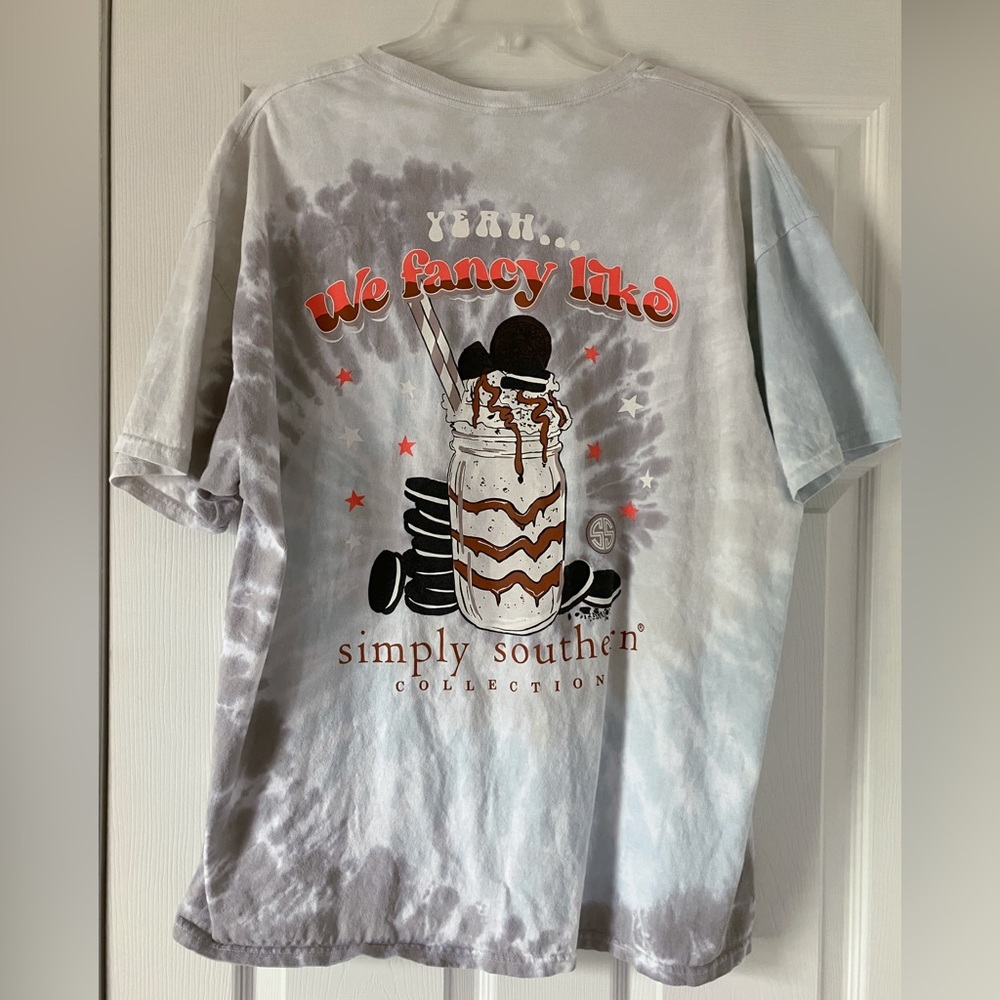Simply Southern Fancy Like Oreo Shake Tie Dye tee